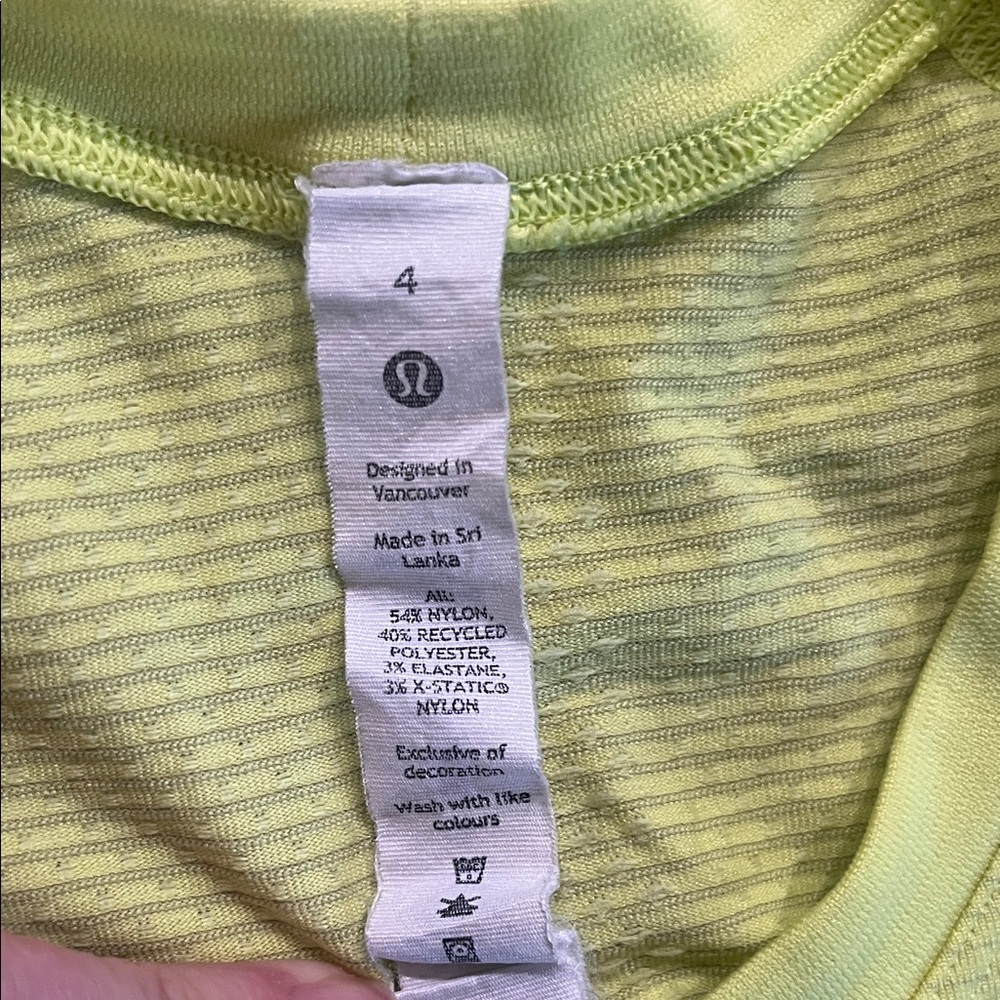 Lululemon Athletica Light Green Tee - Picture 2 of 2